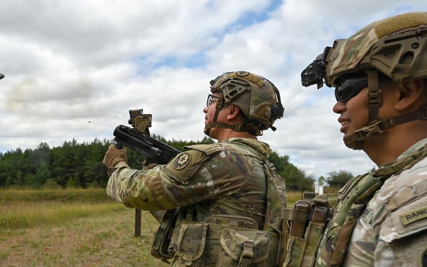 Ghost Troop 2/2CR fire M320 grenade launchers