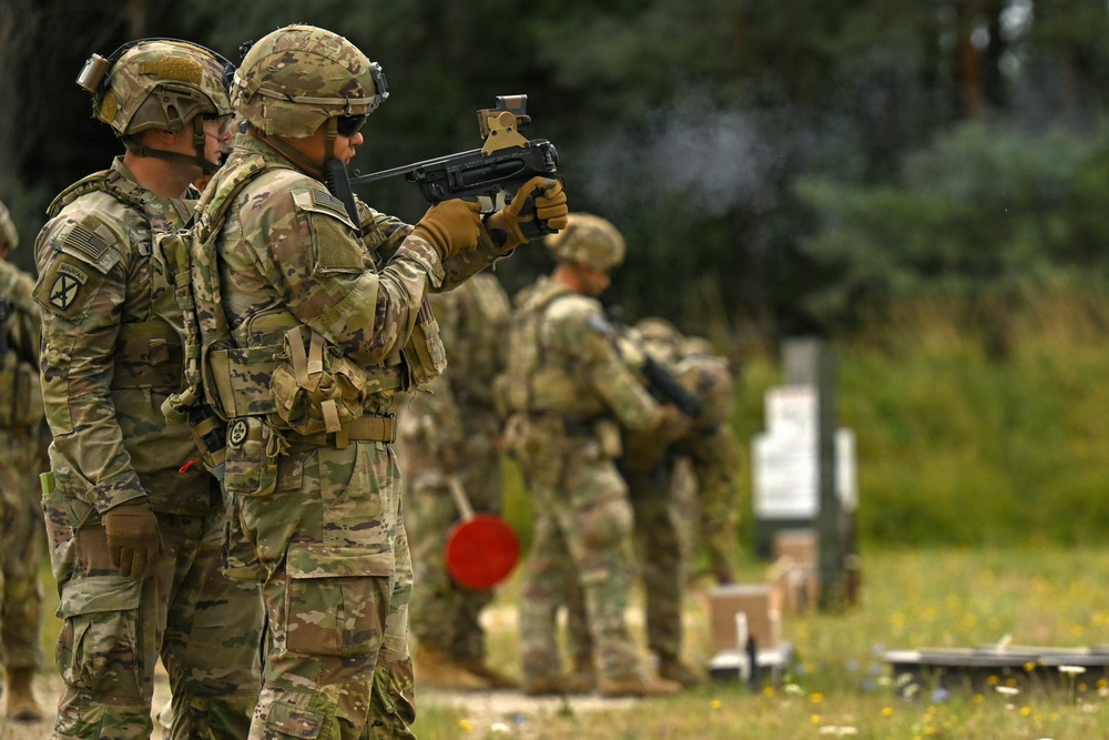 Ghost Troop 2/2CR fire M320 grenade launchers