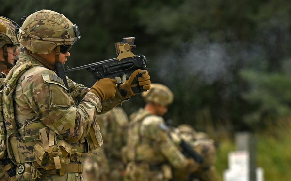 Ghost Troop 2/2CR fire M320 grenade launchers