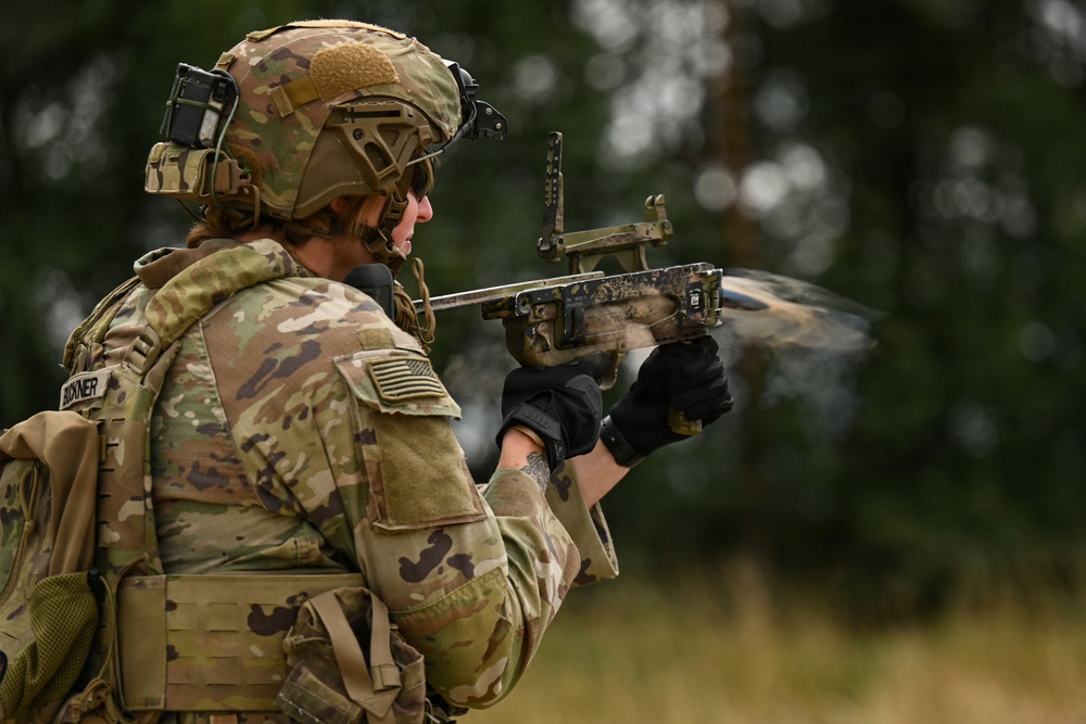 Ghost Troop 2/2CR fire M320 grenade launchers