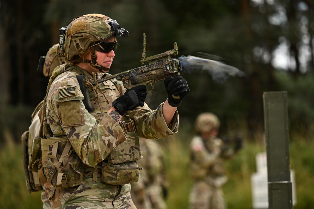 Ghost Troop 2/2CR fire M320 grenade launchers