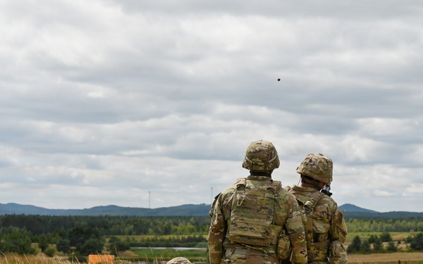 Ghost Troop 2/2CR fire M320 grenade launchers