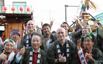 Carrying on tradition together: USAG Japan leadership joins local festival