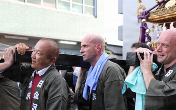 Carrying on tradition together: USAG Japan leadership joins local festival