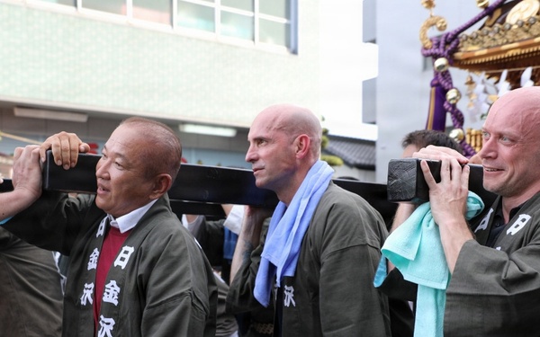 Carrying on tradition together: USAG Japan leadership joins local festival