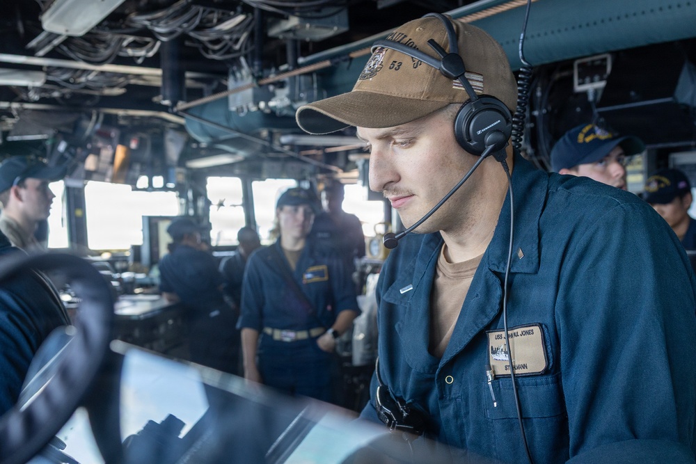 USS John Paul Jones (DDG 53) conducts routine operations while underway