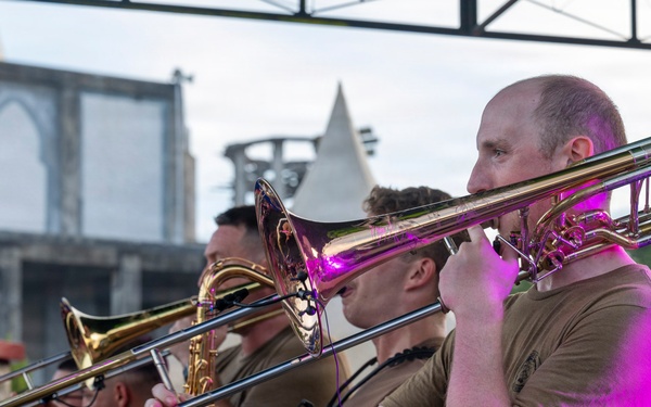 Pacific Partnership Band holds concert in Pandan, Indonesia