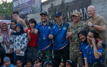 Pacific Partnership Band holds concert in Pandan, Indonesia
