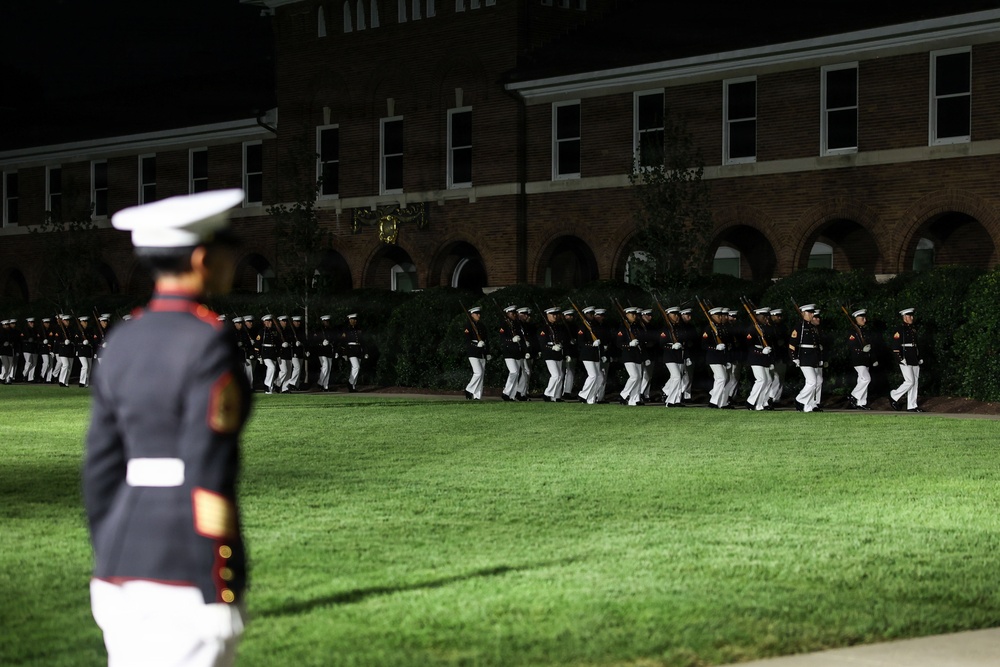 SMMC Ruiz Hosts Enlisted Evening Parade at Marine Barracks Washington
