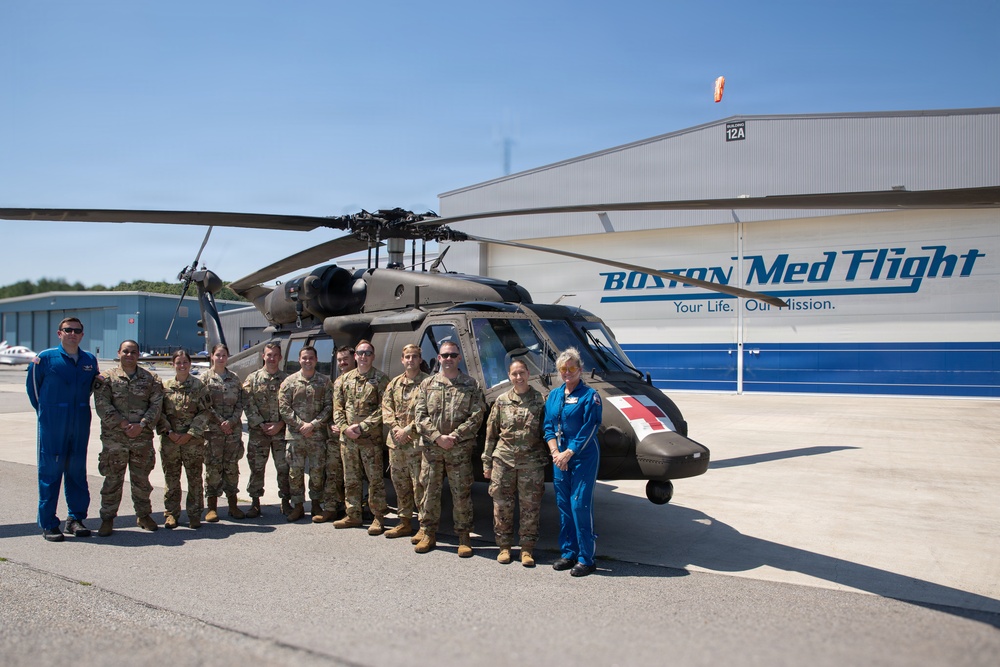 Ready When Called: Mass Guard Flight Medics Train with Boston MedFlight