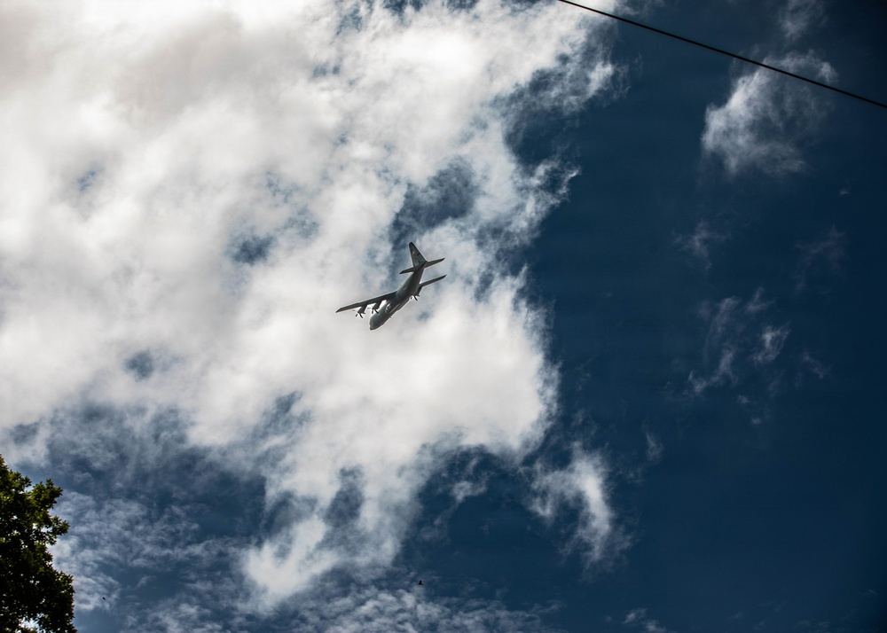 West Virginia Air National Guard C-130J Performs National Jamboree Flyover