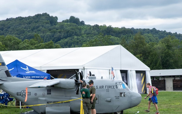C-130J Model Highlights West Virginia Air National Guard Recruiting Display