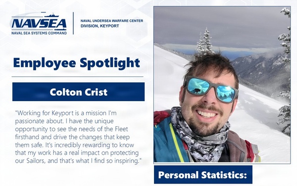 NUWC Division, Keyport Employee Spotlight: Colton Crist