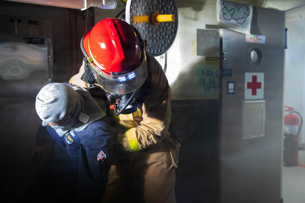 USS Arlington (LPD 24) conducts General Quarters (GQ) drills