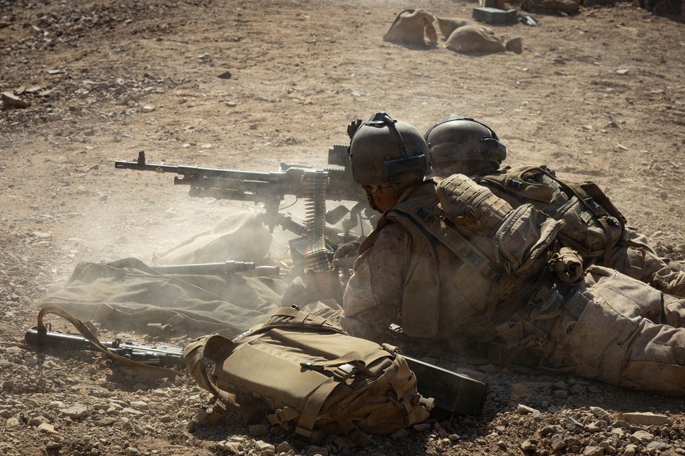 U.S. Marines with Golf Company, 2nd Battalion, 5th Marine Regiment, conduct Company-level Attack at Range 400