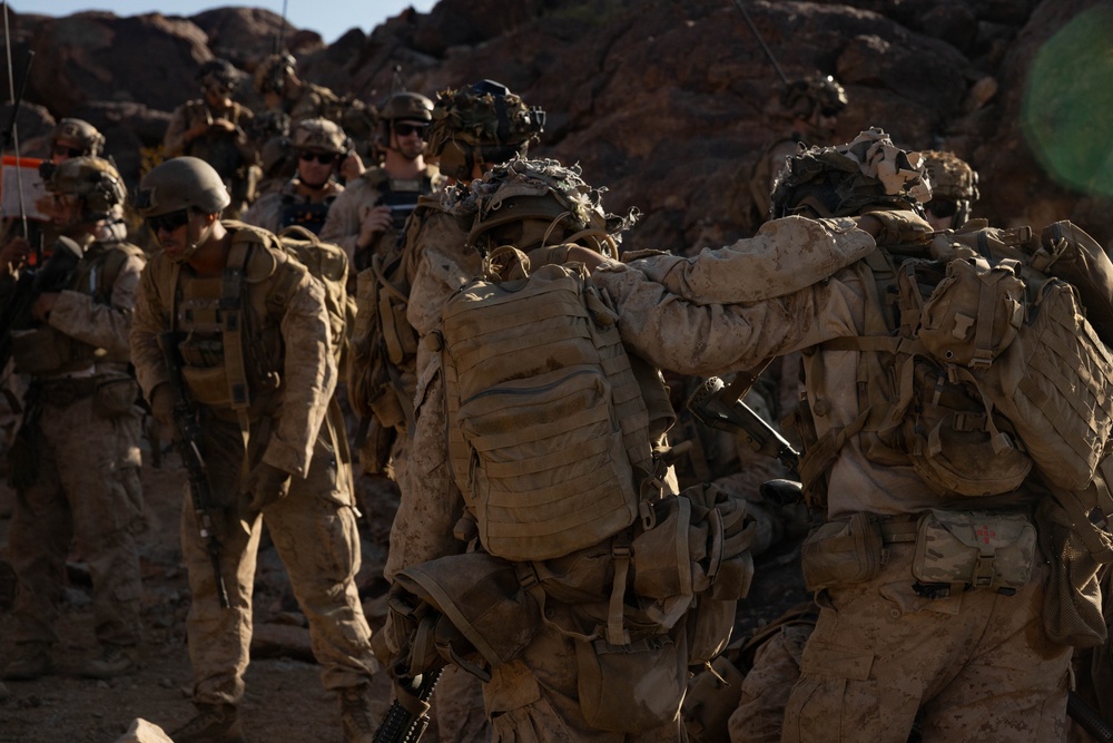 U.S. Marines with Golf Company, 2nd Battalion, 5th Marine Regiment, conduct Company-level Attack at Range 400