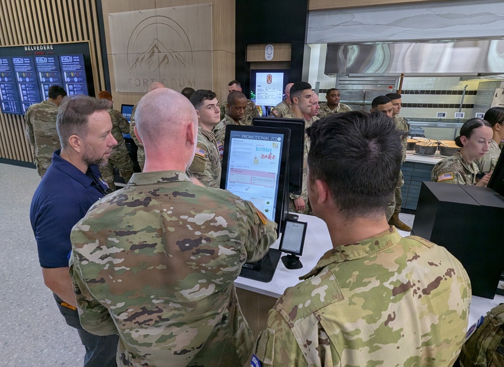 Unit leaders, H2F team members get first looks inside the Belvedere Bistro at Fort Drum