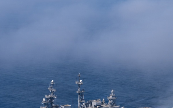 Self Defense Test Ship Gets Underway for Refueling, Helicopter Qualifications