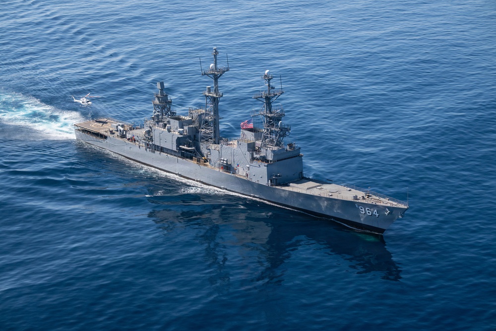 Self Defense Test Ship Gets Underway for Refueling, Helicopter Qualifications