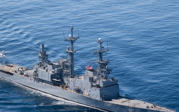 Self Defense Test Ship Gets Underway for Refueling, Helicopter Qualifications