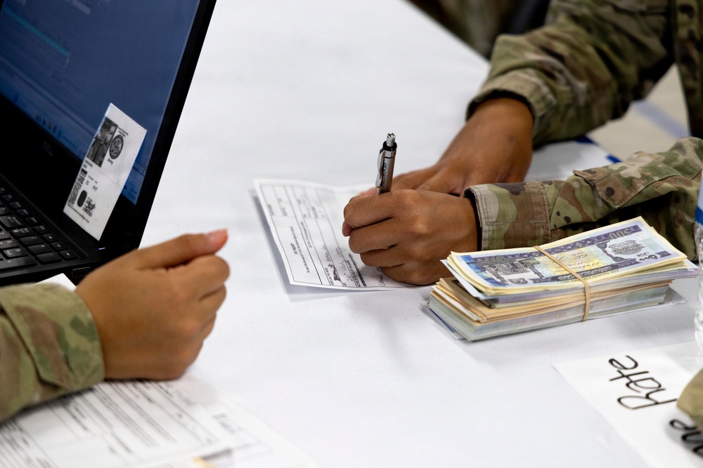 310th ESC finance units support finance operations in Diamond Saber 26