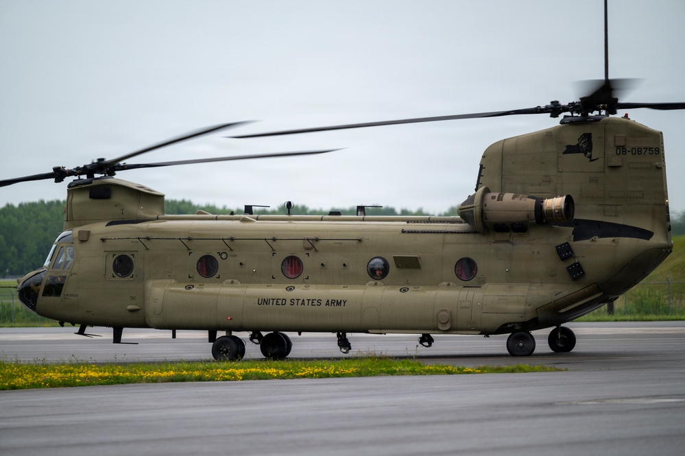 CH-47 Chinook Taxis for Departure