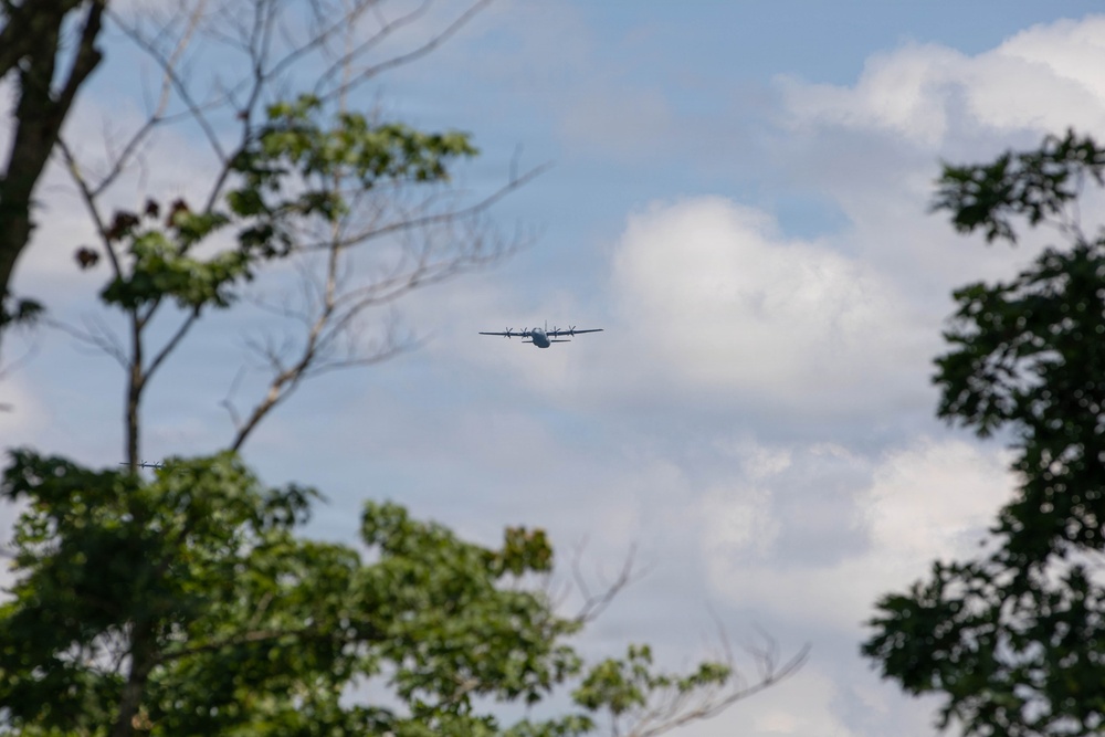 130th Airlift Wing Conducts Flyover at National Jamboree