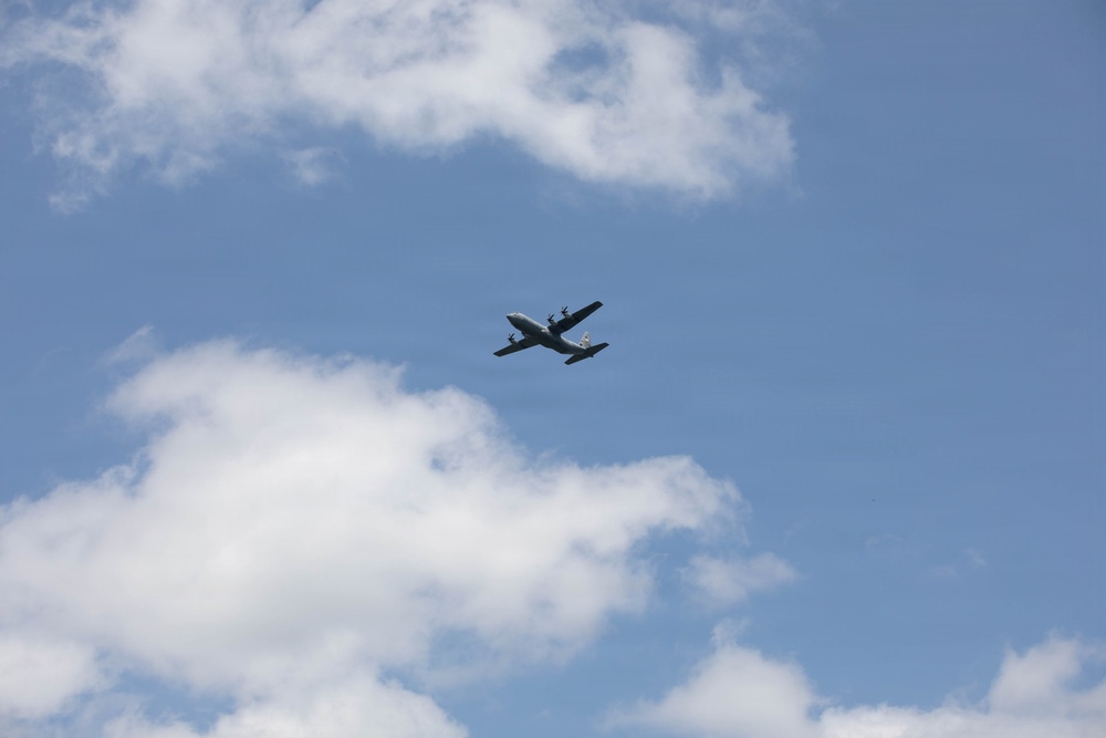 130th Airlift Wing Conducts Flyover at National Jamboree