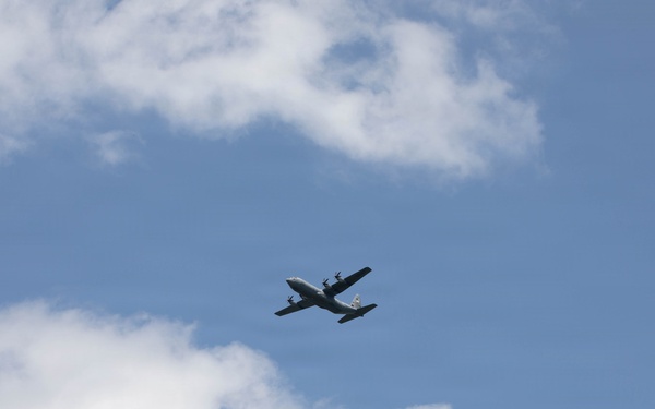 130th Airlift Wing Conducts Flyover at National Jamboree
