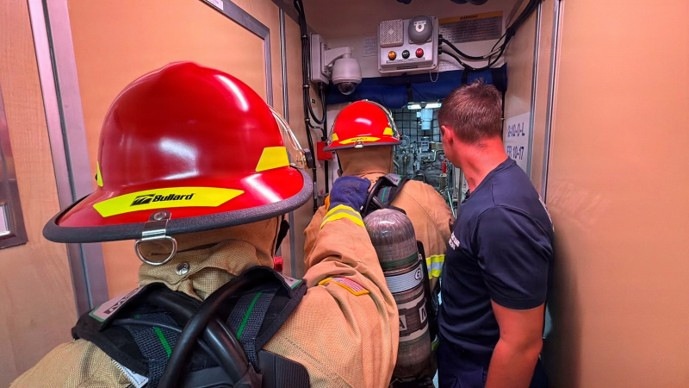 USCGC Jeffrey Palazzo crew conducts training