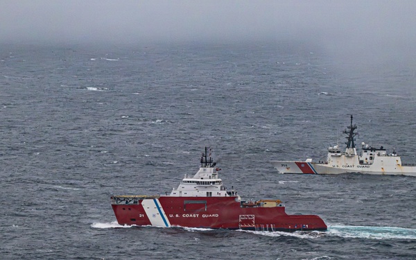 U.S. Coast Guard, Royal Canadian Navy conduct sailing formation in Bering Sea