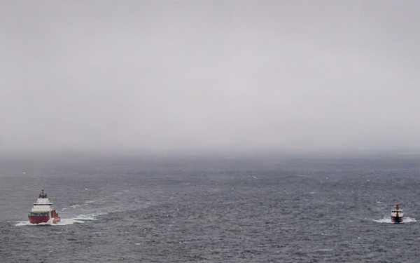 U.S. Coast Guard, Royal Canadian Navy conduct sailing formation in Bering Sea