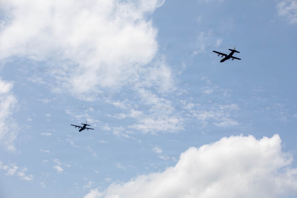 130th Airlift Wing Conducts Flyover at National Jamboree