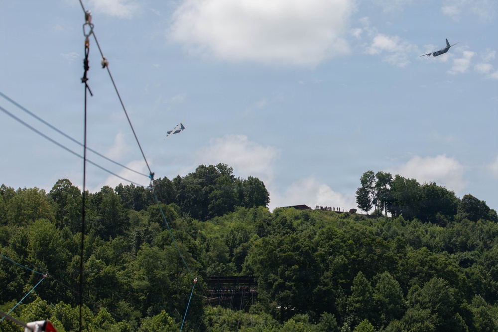 130th Airlift Wing Conducts Flyover at National Jamboree