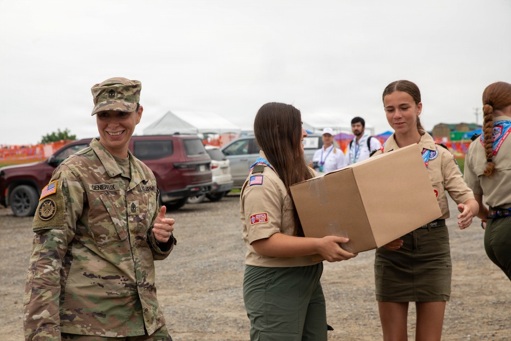 National Guard, Scouts Pack Hygiene Kits for West Virginia Flood Victims