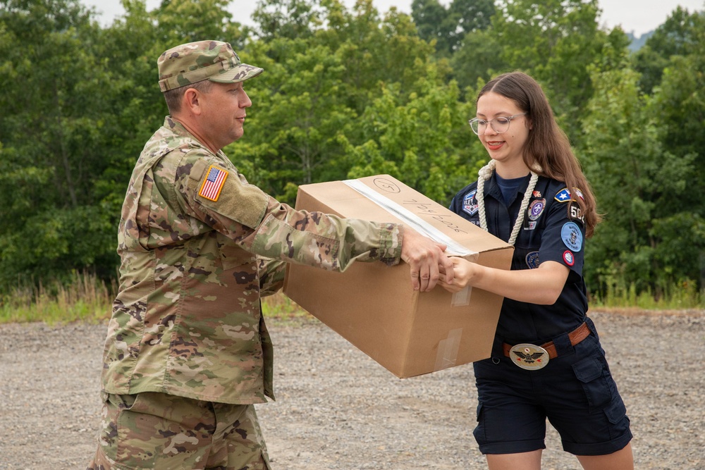 National Guard, Scouts Pack Hygiene Kits for West Virginia Flood Victims