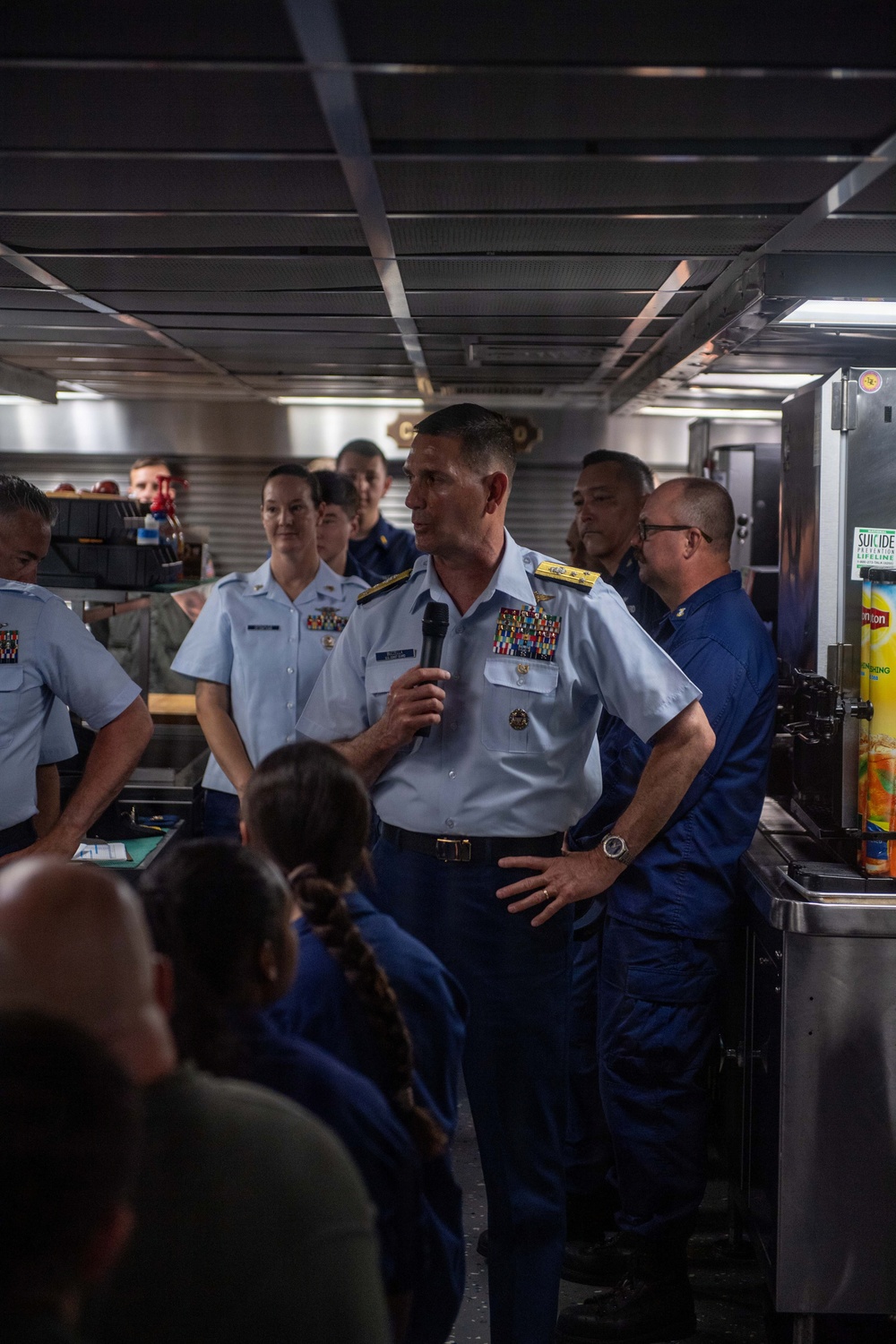 USCGC Midgett (WMSL 757) hosts Vice Admiral Jospeh Buzzella