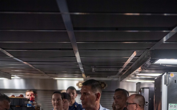 USCGC Midgett (WMSL 757) hosts Vice Admiral Jospeh Buzzella