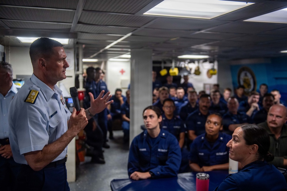 USCGC Midgett (WMSL 757) hosts Vice Admiral Jospeh Buzzella