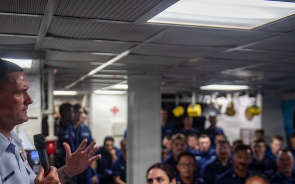 USCGC Midgett (WMSL 757) hosts Vice Admiral Jospeh Buzzella