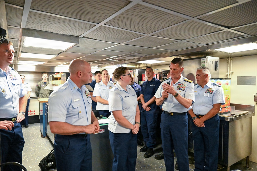 USCGC Midgett (WMSL 757) hosts Vice Admiral Jospeh Buzzella