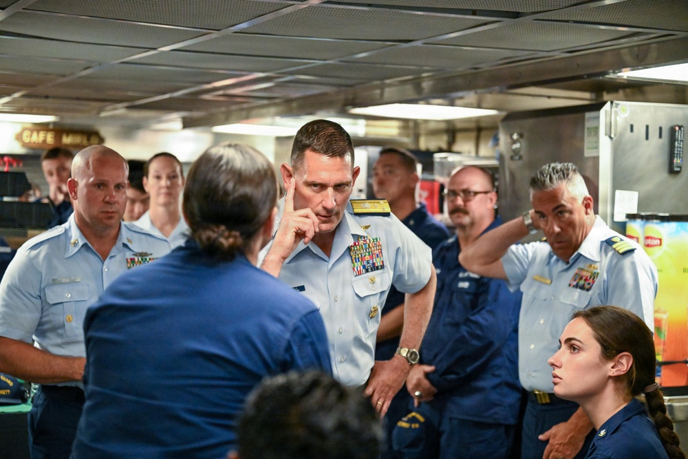 USCGC Midgett (WMSL 757) hosts Vice Admiral Jospeh Buzzella