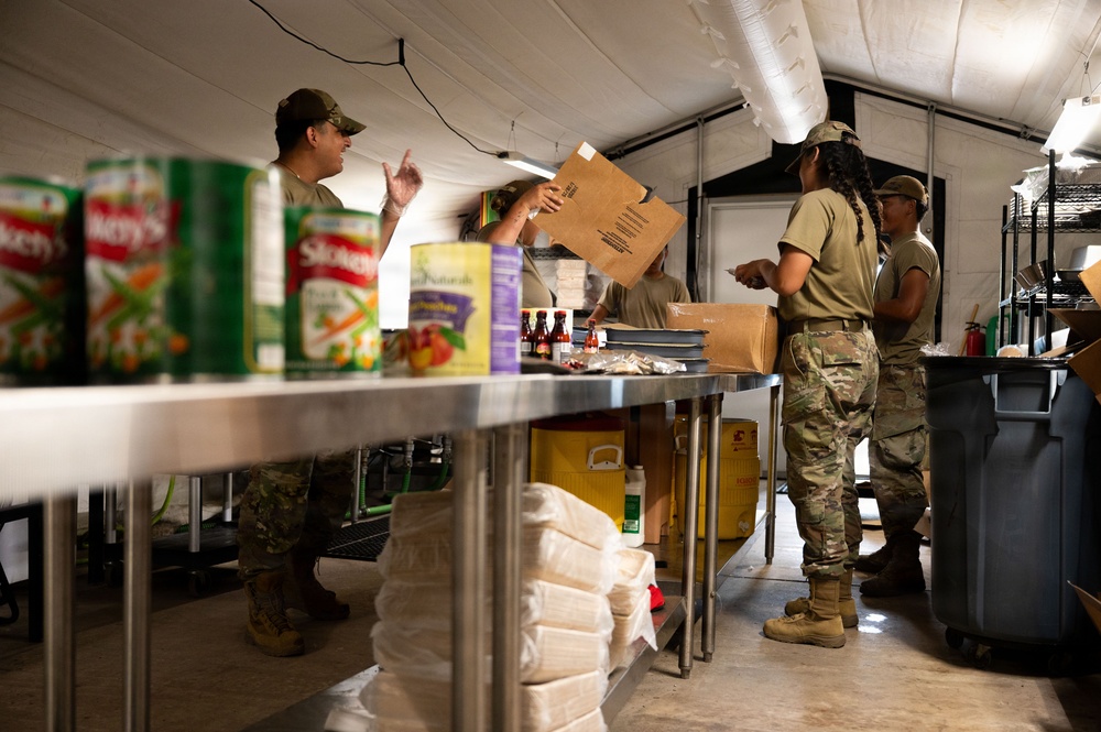 Inside the DFAC during Coyote Storm 26.1