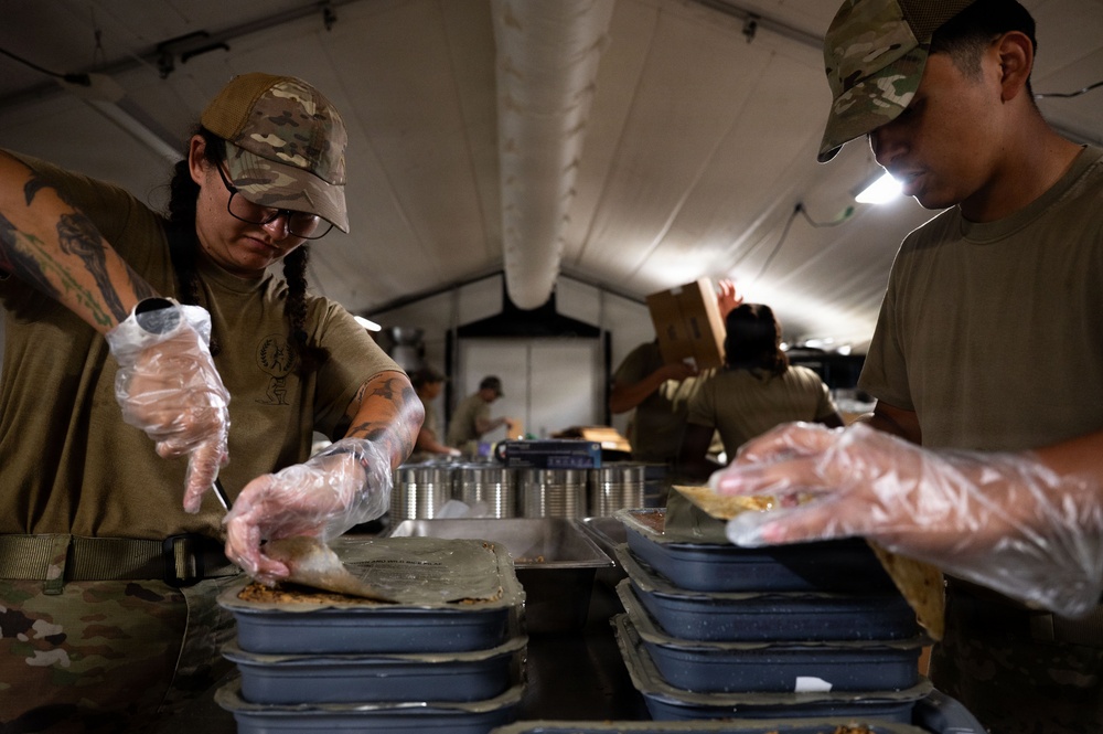 Inside the DFAC during Coyote Storm 26.1