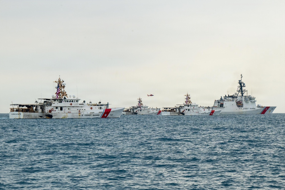 USCGC Midgett (WMSL 757) conducts PHOTOEX with Coast Guard Fast Response Cutters