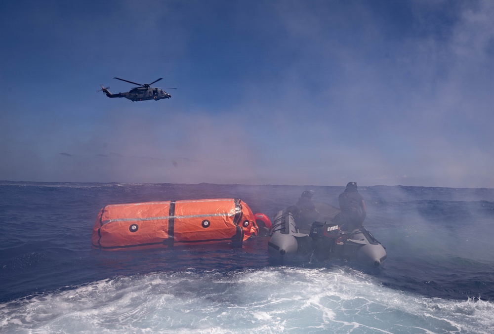 HMCS Regina conducts rescue at sea training during RIMPAC 2026