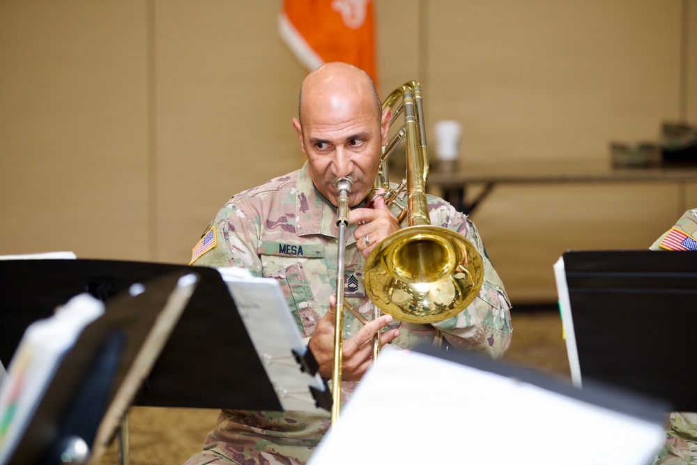 Army Band Trombonist Supports 359th TTSB Change of Command