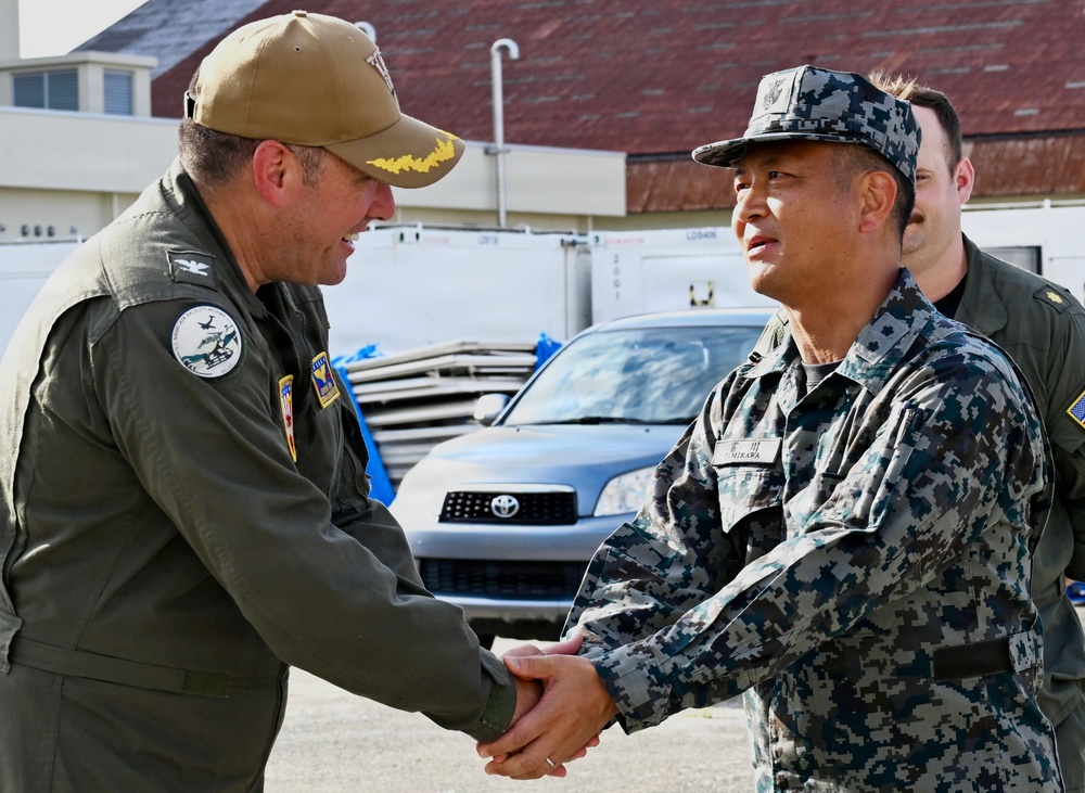 Japan Air Self-Defense Force Maj. Gen. Eiji Kitagawa and Maj. Gen. Teru Tomikawa visit Naval Air Facility Misawa