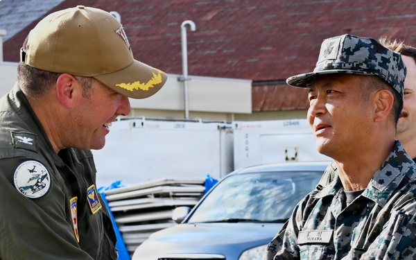 Japan Air Self-Defense Force Maj. Gen. Eiji Kitagawa and Maj. Gen. Teru Tomikawa visit Naval Air Facility Misawa