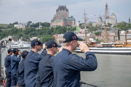 USS Mahan Departs Quebec City